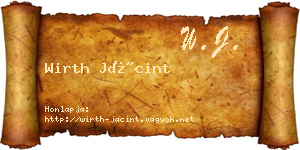 Wirth Jácint névjegykártya